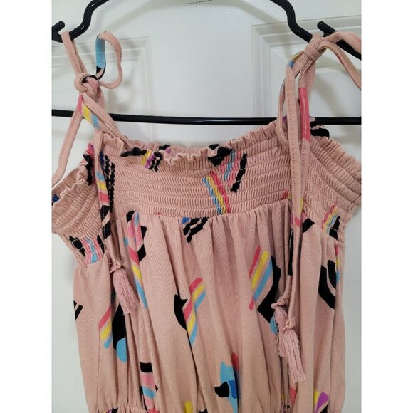 Target Bohemian Maxi Dress Abstract Pattern & Smocked Bodice Size M - Picture 11 of 11